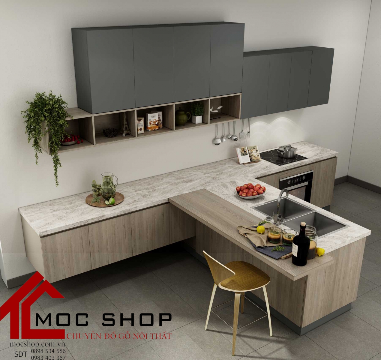 THIẾT KẾ TỦ BẾP THÔNG MINH